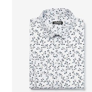 Express slim floral dress shirt